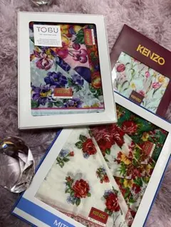 KENZO 花柄 ハンカチ
