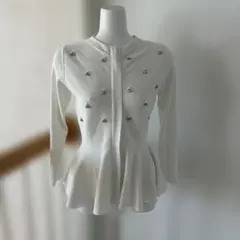 tocco closet luxe ビーズ装飾 カーディガン