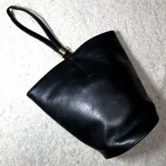 ★MARY AL TERNA★ハンドバッグ バケツ型 高級本革 ミニトート 黒
