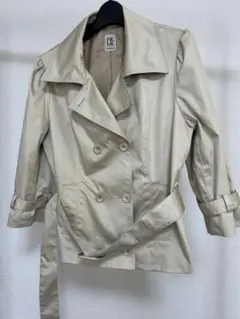 MICHEL KLEIN ベージュ ダブルブレスト トレンチコート　七分丈　L