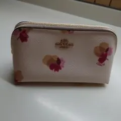COACH 花柄 お化粧ポーチ