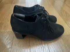 黒 スエード レースアップシューズ M
