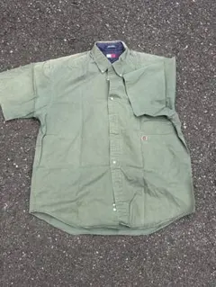 トミーフィルガーオリーブグリーン 半袖シャツ