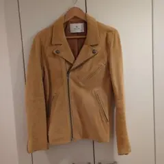 Sonny Label ベージュ レザーライダースジャケット