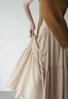 【CLANE】CURVE LINE TIERED SKIRT サイズ1