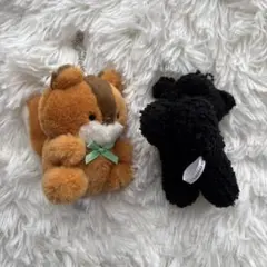あの頃のともだちぬいぐるみ2 リス & てのひらわんこぬいぐるみ ブラック