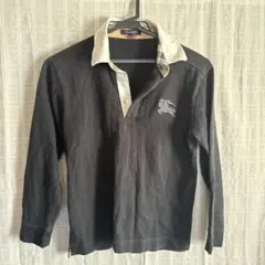 Burberry 黒 長袖ポロシャツ 140A