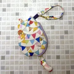 22fabric♡にゃんこフォルムのキーケース フラッグスター　トリコロール