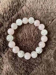 ローズクォーツ クリスタル ビーズブレスレット