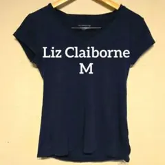 Liz Claiborne Tシャツ 無地 紺 ネイビー カジュアル