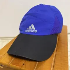 adidas 紫 黒 ランニングキャップ メッシュパネル