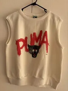 ビンテージ８０年代プーマPUMAノンスリーブ スウェットMサイズ1着　©️1983