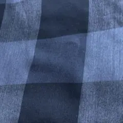 ネイビー　黒　チェック柄　生地　布　ハンドメイド　はぎれ　ブロックチェック