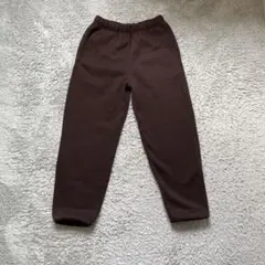 ダークブラウン フリース イージーパンツ スウェットパンツ