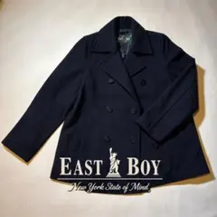 美品　イーストボーイEASTBOYウールダブルブレスト　ピーコート　9号