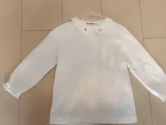 familier 襟付きホワイトボタンシャツ