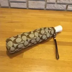 ◇美品◇COACH◇コーチ　シグネチャー　ワンタッチ折りたたみ傘