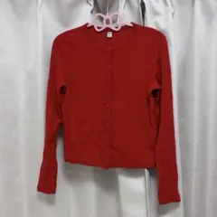 UNIQLO ポインテールカーディガン レッド Sサイズ