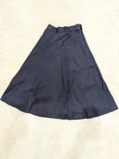 TRUSSARDI　ダークブルーフレアロングスカート