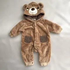 くまのフード付きロンパース 70cm