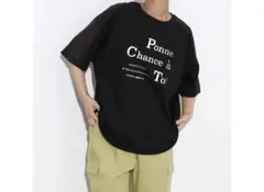 14 スコットクラブ　定価１１０００円　ブラック プリント Tシャツ 半袖のサムネイル