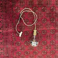 アンティーク調　編み込みコードソケット　ハーフミラーフィラメントLED電球セット