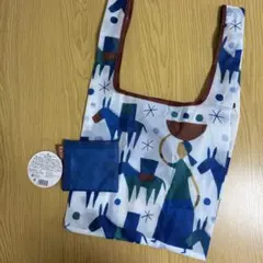 カルディKALDI　エコバッグ　2026 ブルー　ホワイト　白