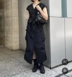 お盆限定値下げ‼️美品‼️【Ray Beams】ブラック　カーゴスカートのサムネイル