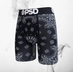 PSD バンダナ柄 ボクサーパンツ 黒