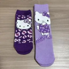 ハローキティ しまむらハッピーバッグ　ソックス＆ルームシューズ　豹柄ピンク