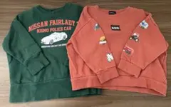 グリーンレーベルリラクシング TOMICA トレーナー 100cm 2枚セット