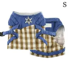 新品／S ブラウン／ISPET テキサスシェリフハーネス&リード 犬用