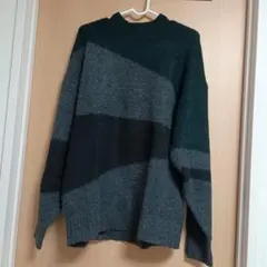NIKO AND... ニットセーター サイズ3 グレー/ブラック/グリーン
