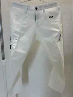 【美品】オークリー スカル ゴルフパンツ 白 JPN 33サイズ ストレッチ素材