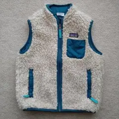 patagonia★幼児用ベスト♪アイボリー＆ターコイズ◎サイズ5T