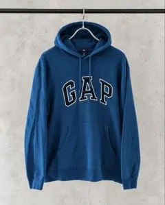 00s old Gap ロゴ　プルオーバー パーカー ブルー XL 大きめ