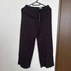 新品未使用　coca ブラウン ショート丈 ニットワイドパンツ