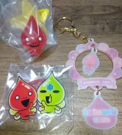 しずくちゃん　フィギュア ゆらゆらキーホルダー アクスタ はなぢ君セット