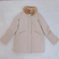 Ungrid ウール混 フォックスファー ダウンコート sizeM/ベージュ