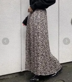 ♡シャイニーシアープリーツスカート♡レオパード柄♡