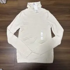 新品 gu リブタートルネックセーター m