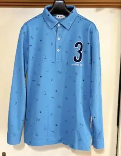 【adidas 】青 ゴルフ用ポロシャツ L