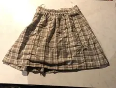 (C.O.L.Z.A) コルザ ブラウン系 グレンチェック スカート Mサイズ