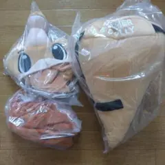 いわきFCマスコット ハーマー＆ドリーなりきりグッズセット　おまけうちわ