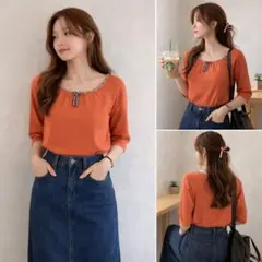 【BURBERRY BLUE LABEL】五分袖ニット Mサイズ