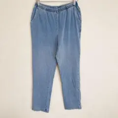 エルエルビーン【M】レディース デニム パンツ 無地 青 美シルエット お出かけのサムネイル