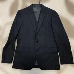 【ジャケット➕ベスト】LES MUES スーツ Y5 チャコールグレー　チェック