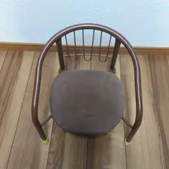 ブラウン スエード調 豆椅子