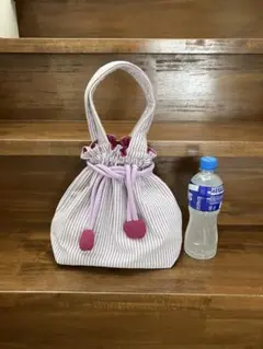巾着バッグ　ハンドメイド