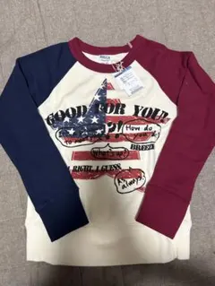 BREEZE アメリカ国旗デザイン 長袖カットソー 130